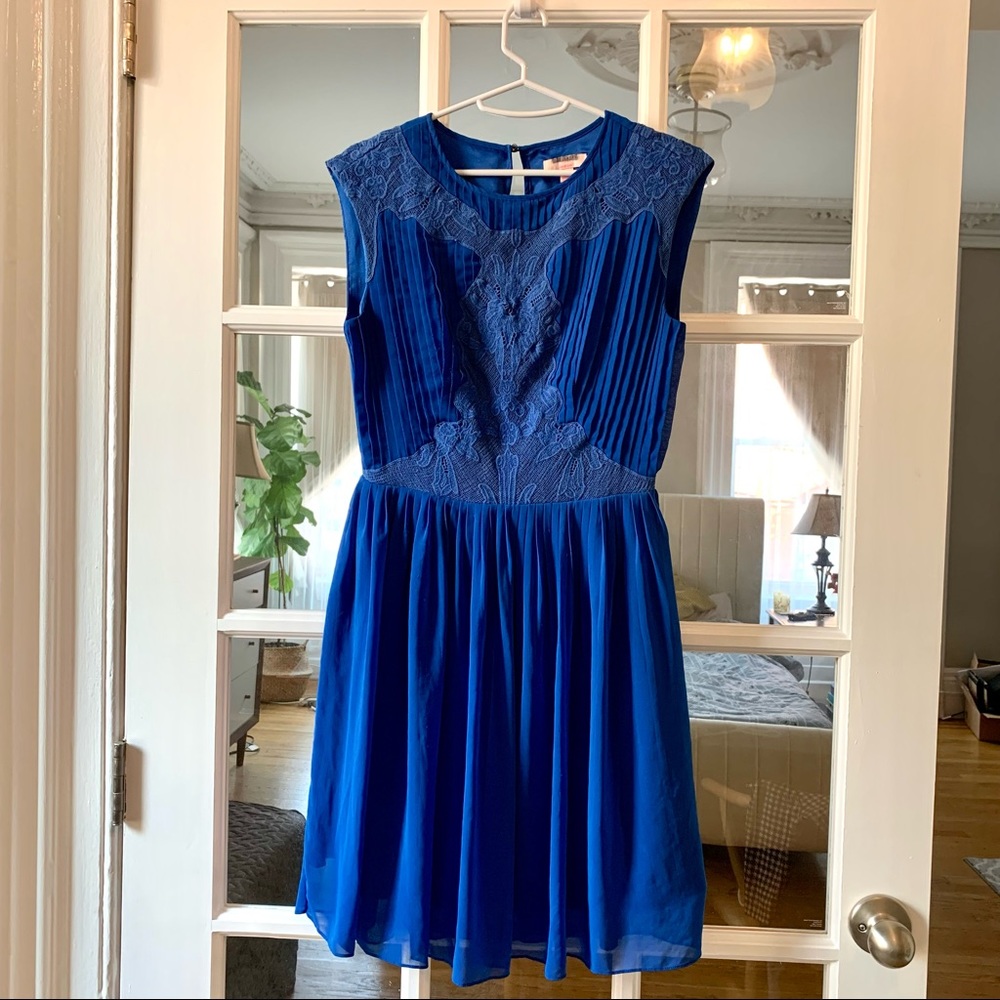 Ted Baker Pleated Blue Dress